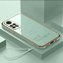 Prabangus padengtas TPU telefono dėklas su dirželiu, skirtas Xiaomi Poco F4 F5 M4 M5 X3 X4 X5 13T Redmi Note 10S 11S 10C 13C dėkliams A11 Love Yourself Flower Cover Redmi K60 ULTRA white