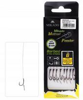 Paruoštos Mikado X-tra Strong pintos 0,12 mm, 10 cm sistemėlės su kabliukais, 8 vnt., dydis 10