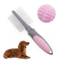 Dvipusis šukos šunims ir katėms MilooPets, rožinės, 2in1