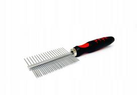 Dvipusis šukos BUBU Comb Red Bone, 5x18,5 cm, tanki ir reta