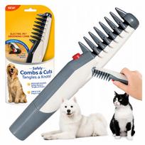 Elektrinė šukavimo šepetys gyvūnų kailiui 2in1