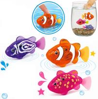 Žaislinė žuvelė ROBO FISH su LED, 3 vnt., vaikams