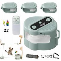 Katėms interaktyvus žaislas su rankiniu ir automatiniu valdymu, nuotolinio valdymo pultas