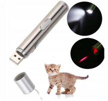 Lazerinis žaislas katei su USB įkraunama raudona šviesos lempute