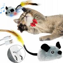 Interaktyvus žaislas katėms – pelė ant USB