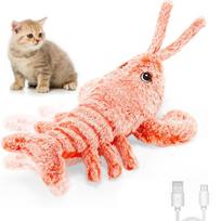 Katės žaislas INTERACTIVE JUMPING Lobster XL, su judančia uodega, įkraunamas USB