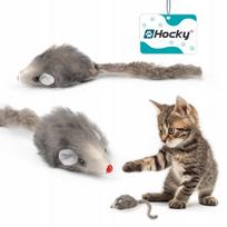 Katinų žaislas Hocky, pliušinė pelė su barškučiu, 5 cm, 10 vnt.