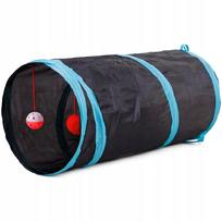 Sulankstomas juodas kačių tunelis su kamuoliukais