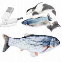 Interaktyvus USB katės žaislas – judanti šokinėjanti žuvis