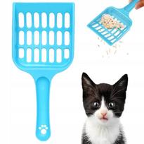 Katinų kraiko semtuvas su sieteliu, plastikinis