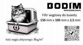 Anglies filtras kačių tualetui, 150 x 100 x 2,5 mm, universalus