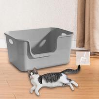 Uždaras kačių tualetas, pilkos spalvos