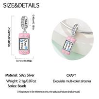 925 Silver Game Console Headset Charm Beads Pendant for DIY Jewelry Bracelets Birthday Gift New white