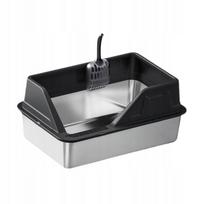 Nerūdijančio plieno kačių tualetas, neslystantis, juodas