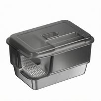 Nerūdijančio plieno atliekų padėklas, atsparus kvapams, juodas, 10 cm