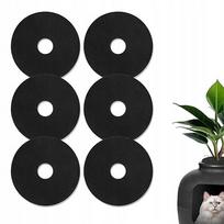 Apvalūs aktyvintos anglies tualeto filtrai katėms, 20 cm, 6 vnt. rinkinys