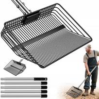 Reguliuojamo ilgio lengvas metalinis kastuvas vištų nameliui, 91–190 cm, 30x20 cm