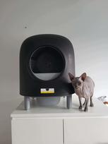Automatinė savivalosi kačių tualeto dėžė Petree Minion 2 Pro, juoda, su WiFi