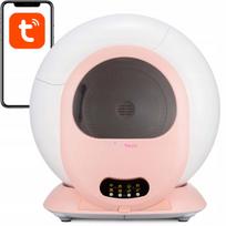 Automatinė savaime išsivalanti kačių dėžė KittyTech SilentPurr, rožinė