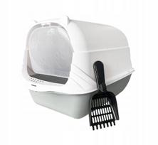 Uždaras kačių tualetas su anglies filtru ir durelėmis