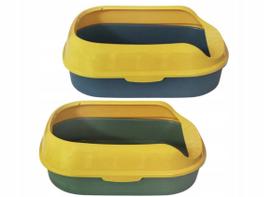 Katilų dėžė su aukštais kraštais, 40x29x14 cm, plastikinė, dvispalvė