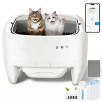 Automatinė kačių dėžė HOMALL, 12 l, savaime išsivalanti, su WiFi, neutralizuoja kvapus