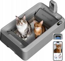 Automatinė kraiko dėžė PETKIT Purobot Crystal Duo su AI kamera, pilka