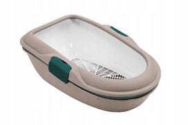 Tualeto dėžė katėms Stefanplast Furba Chic, pilkai žalia, 59x39x22 cm