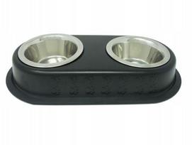 Metaliniai dubenėliai su stovu YARRO Y2819, 2 x 13,5 cm, juodi