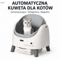 Automatinė savaiminio valymo kačių dėžė su WiFi, 7,8 l, 2 atsarginiai maišeliai