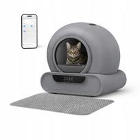Automatinė savivalanti kačių tualeto dėžė OZON PETINES su kilimėliu, pilka, WiFi