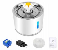 Automatinis vandens fontanas katėms, 2,4 l, su filtrais