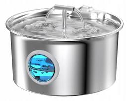 Automatinis gyvūnų vandens fontanas, nerūdijantis plienas, 2,6 l, tylus
