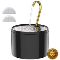 Keraminis vandens fontanas katėms KITTYSPOUT, 1,2 l, su 2 filtrais, juodas