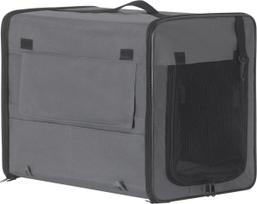 Sulankstoma šunų transportavimo dėžė Bolt Edge, pilka, 61x46x51 cm, automobiliui ir namams