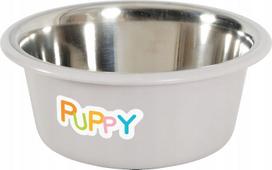 Šuns dubenėlis ZOLUX PUPPY, plastikinis, neslystančiu pagrindu, 850 ml, šviesiai rudas