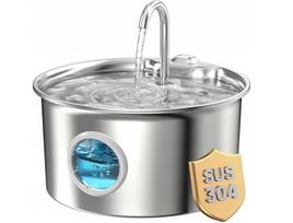 Šuns gertuvė-fontanas iš nerūdijančio plieno, 2,2 l, su LED apšvietimu, MISKA