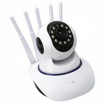 Namų stebėjimo kamera su Wi-Fi, HD, naktiniu matymu, 360° pasukama, 5 antenos