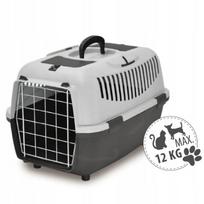 Gyvūnų transportavimo narvas PETMAX NOMADE 3 METAL, pilkas, 60x38x40 cm, katėms ir vidutinio dydžio šunims