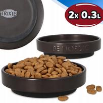 Keraminių kačių ir mažų šunų dubenėlių rinkinys, 8 vnt., 0,3 l