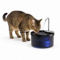 Katės vandens fontanas su filtru, tylus, 22 cm, juodas, ABS/PP