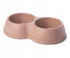 Plastikinis dubuo šunims ir katėms, dvigubas, 1,2 l, L dydis