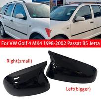 For VW Golf 4 MK4 1998-2002 Passat B5 Jetta LHD Car Rearview Side Mirror Cover Sticker Wing Cap Exterior Door Case Trim Carbon Carbon gray