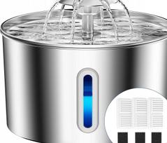 Katinų gertuvė 2,2 l, nerūdijančio plieno, su LED ir filtru
