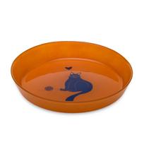 Stiklinė katės lėkštė Animal Island, 220 ml, 17 cm, geltona