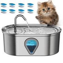Automatinis 3,5 l nerūdijančio plieno HDeye gyvūnų girdyklė su 8 filtrais katėms ir šunims