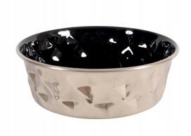 Nerūdijančio plieno šuns dubuo Zolux Inox DIAMOND, 1,8 l, su neslystančiu pagrindu