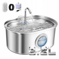 Automatinis nerūdijančio plieno augintinių vandens fontanas, 3,2 l