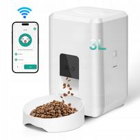 Automatinis 3 l naminių gyvūnų šėrytuvas su Wi-Fi, skirtas sausam kačių pašarui