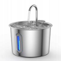 Naminių gyvūnų gertuvė 2,2 l su tylia USB pompa, nerūdijančio plieno, katėms ir šunims